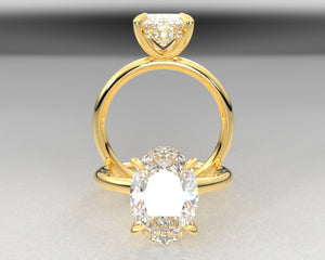 Marie's Signature Hidden Halo with Yellow Diamonds