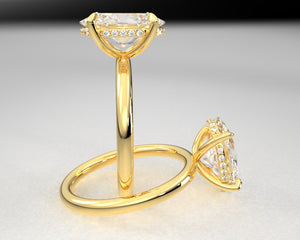 Marie's Signature Hidden Halo with Yellow Diamonds