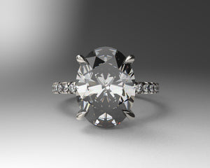 Signature Split Prong Hidden Halo w Lab Grown Diamonds