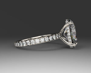 Signature Split Prong Hidden Halo w Lab Grown Diamonds