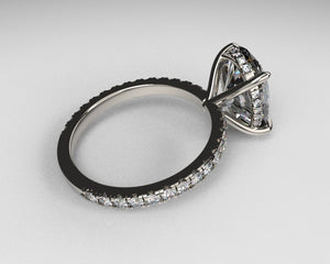 Signature Split Prong Hidden Halo w Lab Diamonds