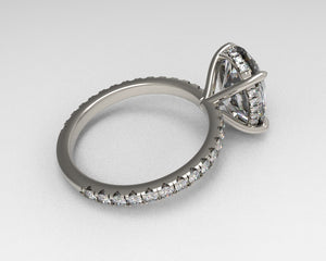 Signature Split Prong Hidden Halo w Lab Grown Diamonds