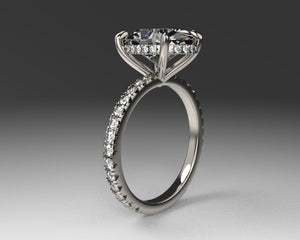 Signature Split Prong Hidden Halo w Lab Diamonds