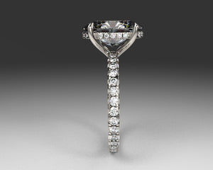 Signature Split Prong Hidden Halo w Lab Diamonds