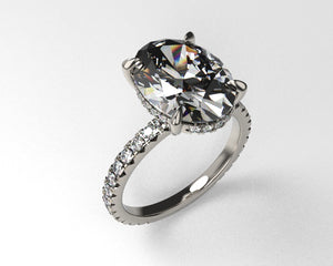 Signature Split Prong Hidden Halo w Lab Diamonds