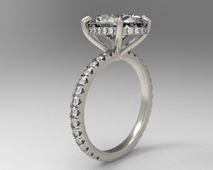 Signature Split Prong Hidden Halo w Lab Grown Diamonds