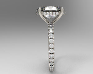 Signature Split Prong Hidden Halo w Lab Grown Diamonds