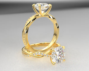 Brette's Signature Weaved Diamond Setting