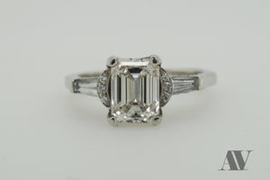 Preloved 2.01ct Emerald Cut in Tacori Engagement Ring