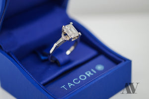 Preloved 2.01ct Emerald Cut in Tacori Engagement Ring