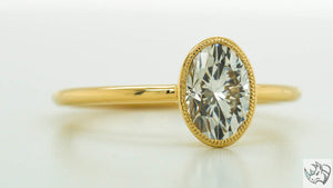 Petite Signature Milgrain Bezel Halo Setting