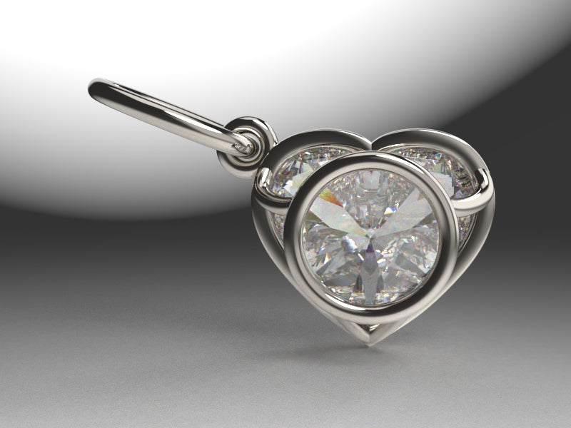 Elaine's Heart Bezel Pendant setting – Distinctive Gem