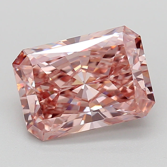 2.55ct Fancy Brownish Pink VVS2 Radiant Cut Lab Grown Diamond