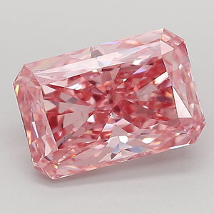 2.00ct Fancy Intense Pink VS2 Radiant Cut Lab Grown Diamond
