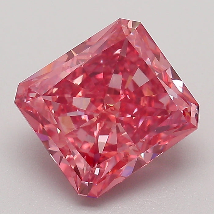 2.58ct Fancy Vivid Orangy Pink SI1 Radiant Cut Lab Grown Diamond