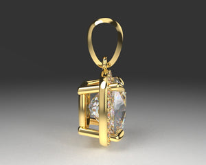 Custom made diamond pendant and chain