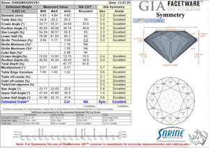 Suite of four .4x.ct D VVS Ideal Cut Round Brilliant Cut Diamonds