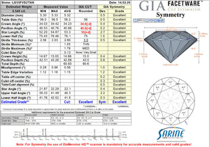 0.55ct F VS2 Private Reserve Lab Grown Diamond in 14kt floating pendant