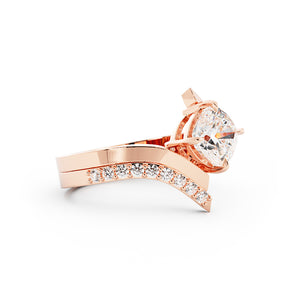 Ladies bypass setting with matching band in LG diamonds