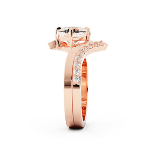 Ladies bypass setting with matching band in LG diamonds