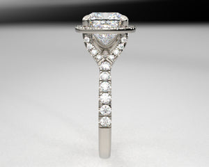 Signature Split Shank Split Prong Halo w Lab Grown Diamonds