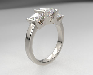 Jess' Signature 3 Stone Princess Setting