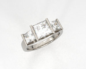 Jess' Signature 3 Stone Princess Setting