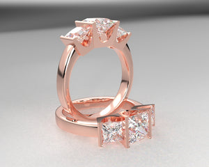 Jess' Signature 3 Stone Princess Setting