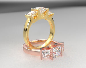 Jess' Signature 3 Stone Princess Setting