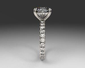 Tina's Signature Split Prong Hidden Halo w Lab Grown Diamonds