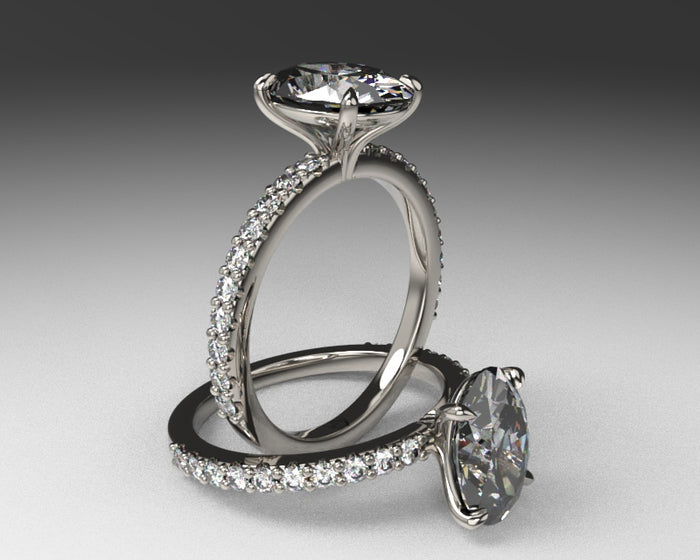 Signature Shared Prong Setting with lab grown diamonds