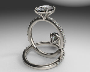 Signature Shared Prong Setting with lab grown diamonds