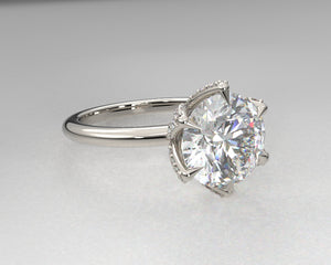 Jessica's Signature Weaved Diamond Prong Solitaire