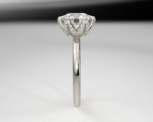 Jessica's Signature Weaved Diamond Prong Solitaire