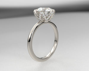 Jessica's Signature Weaved Diamond Prong Solitaire