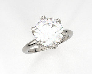 Jessica's Signature Weaved Diamond Prong Solitaire