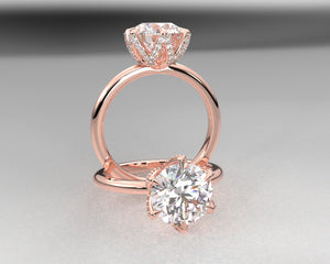 Jessica's Signature Weaved Diamond Prong Solitaire