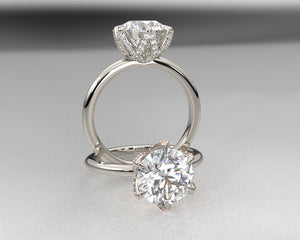 Jessica's Signature Weaved Diamond Prong Solitaire