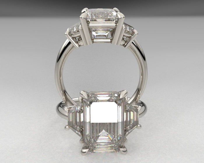 Signature Trapezoid Setting w Lab Grown Diamonds