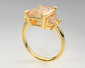 Signature Trapezoid Setting w Lab Grown Diamonds