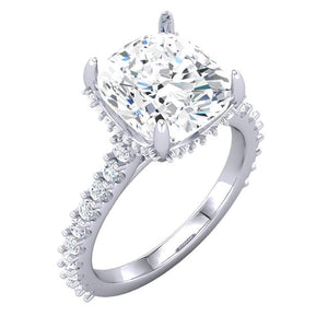 Amy's Signature Shared Prong Hidden Halo Setting with lab grown diamonds