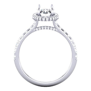 3d Split Prong Cathedral Halo