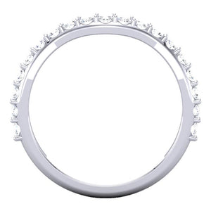 ladies platinum matching wedding band custom made to fit her er .57cttw F/G VS