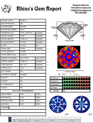 2.38cttw H VS Ideal Cut Lab Grown Diamond Studs