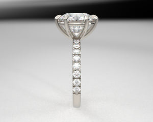 Nicole's Signature Split Prong Solitaire w Lab Grown Diamonds