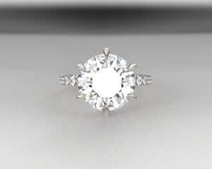 Nicole's Signature Split Prong Solitaire w Lab Grown Diamonds