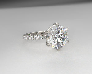 Nicole's Signature Split Prong Solitaire w Lab Grown Diamonds