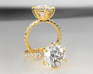 Nicole's Signature Split Prong Solitaire w Lab Grown Diamonds