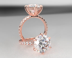 Nicole's Signature Split Prong Solitaire w Lab Grown Diamonds