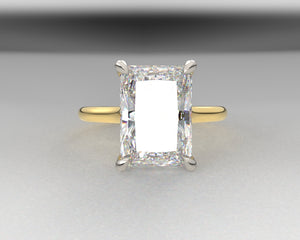 Custom Solitaire Two Tone Platinum and 18kt